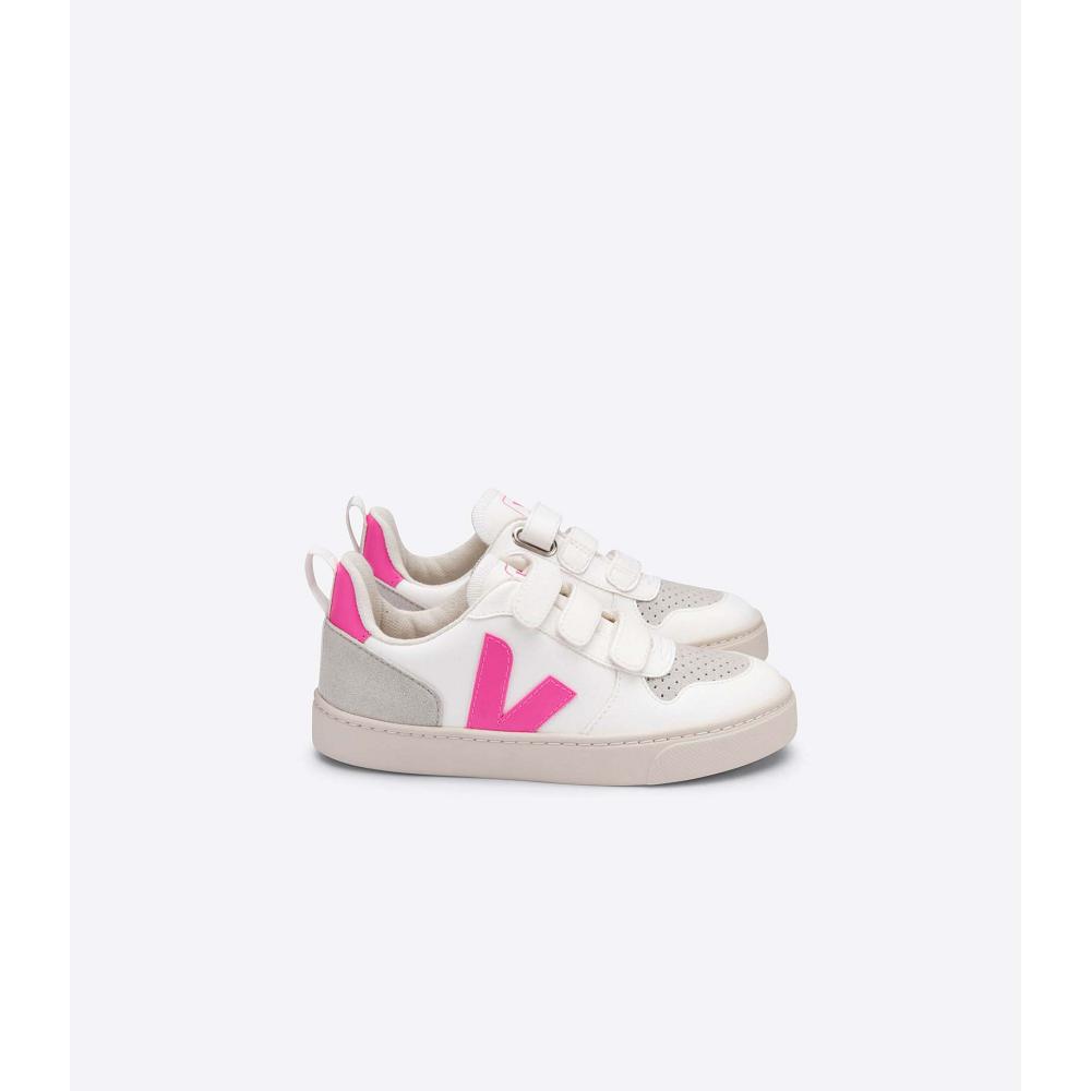 Veja V-10 CWL Cipő Gyerek White/Pink | HU 786UZG